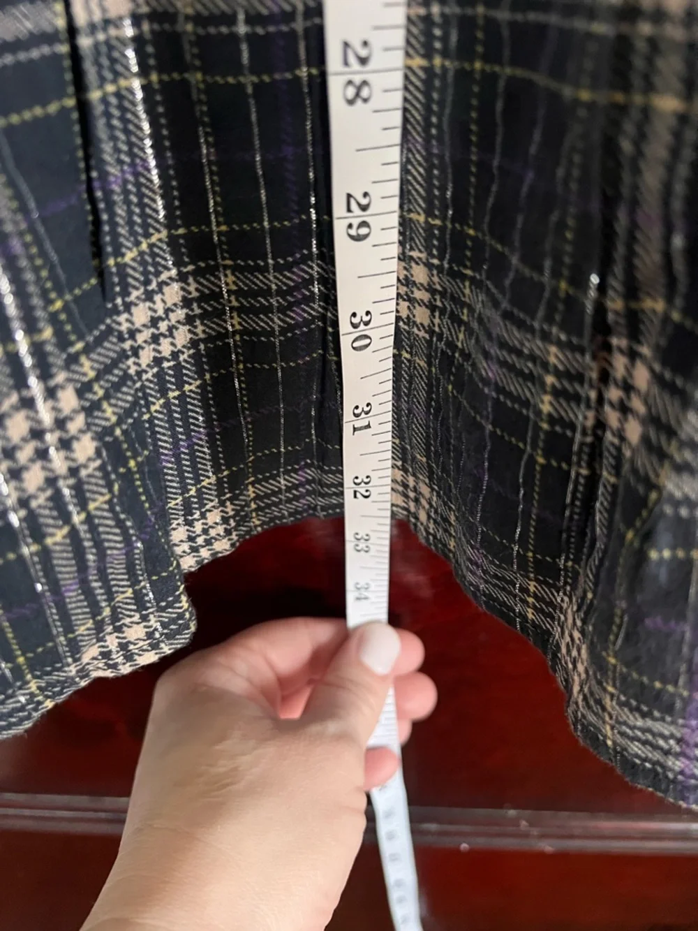 Anthropologie Dhruv Kapoor Ariana Plaid Ruffled Mini Dress size Small
